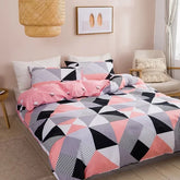 Geometric Print Queen Bedding Set - Soft Comfortable King Size Duvet Cover Set - Himpall